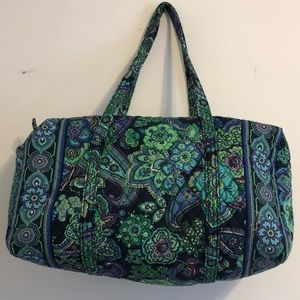 Vera Bradley Blue Rhapsody Weekender Duffel Large Travel Bag